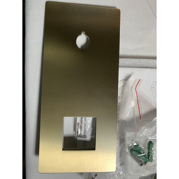 Sumerain Wall Mount Bathroom Waterfall Faucet Sink Single Handle - Brushed Gold - Picture 10 of 12